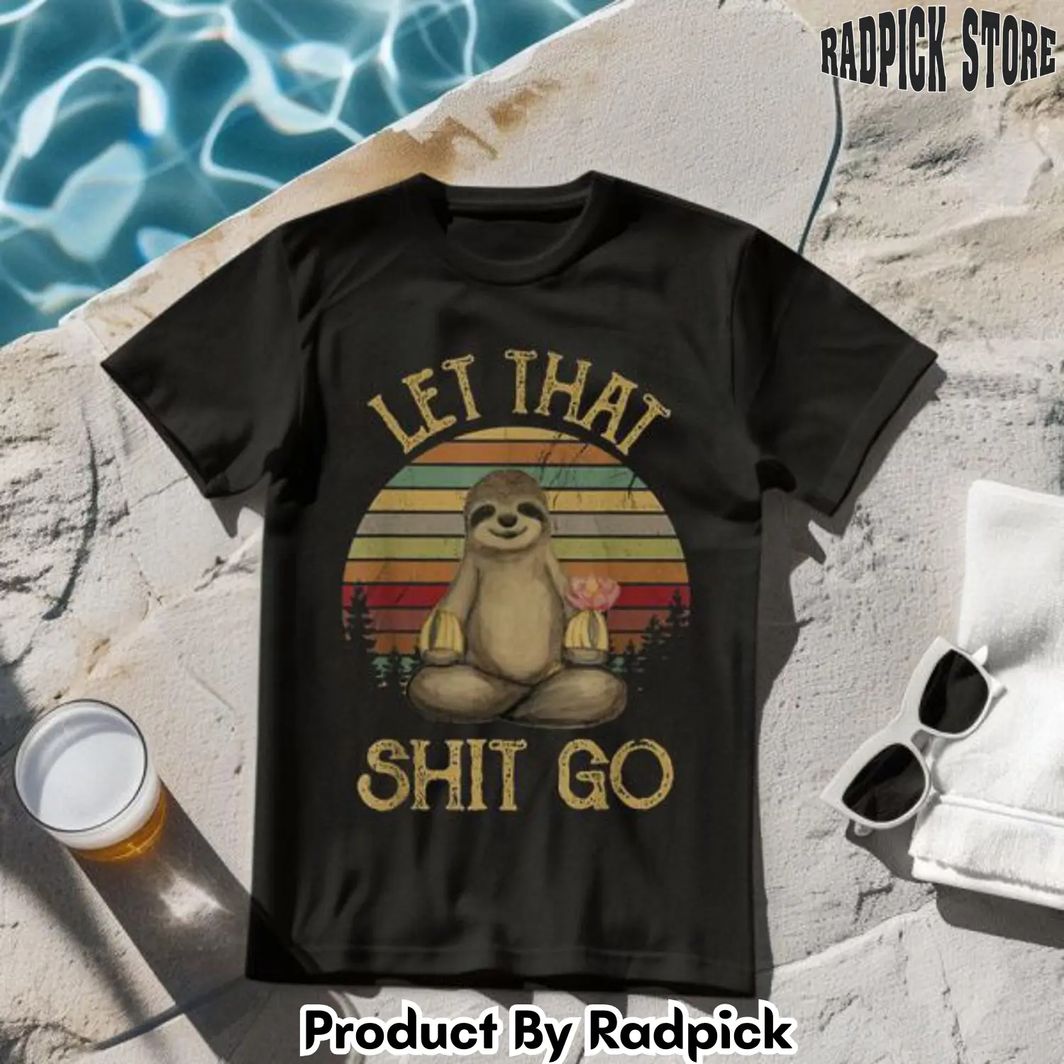 Let that shit go sloth yoga tshirt rp2637257